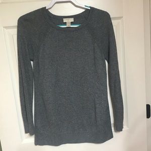 Ann Taylor loft women’s gray tunic sweater MP